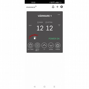 Screenshot Android mobil aktiv men i stand by
